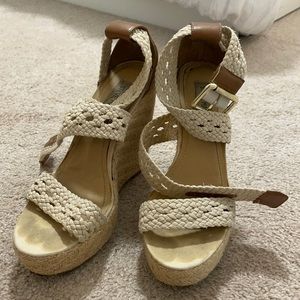 Beige Steve Madden Wedge Heels